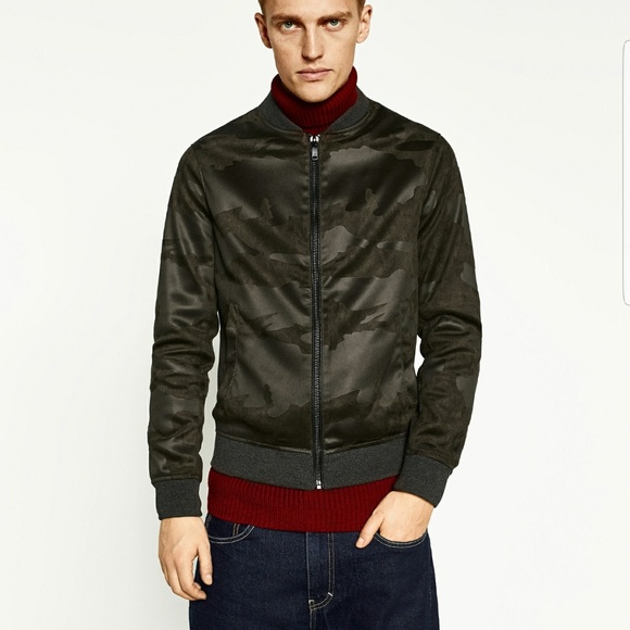 camouflage bomber jacket zara